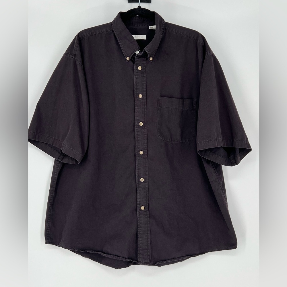 Van Heusen black 100%cotton button‎ down shirt